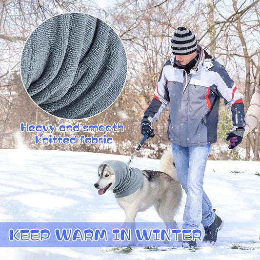 Golden retriever wearing cozy dog earmuffs, resting peacefully indoors on a soft surface, showcasing comfort and noise protection